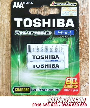 Toshiba TNH-03GAE BP-2C; Pin sạc NiMh Toshiba TNH-03GAE BP-2C AAA 950mAh 1.2v chính hãng _Vỉ 2viên
